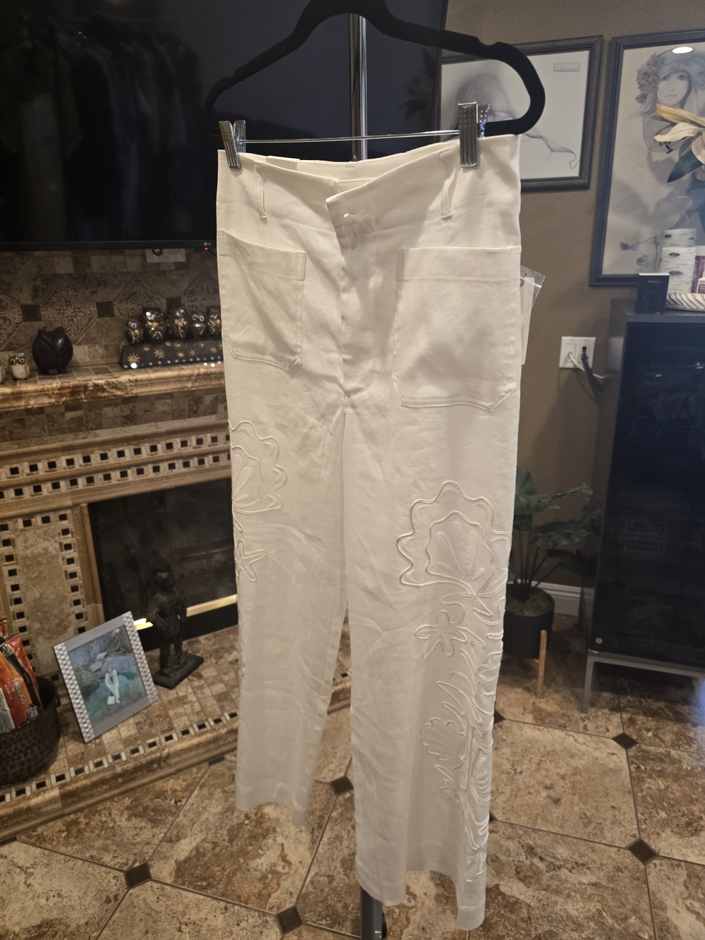 Anthropology Maevy Cream Pants, Size 27, NWT - Picture 8 of 8
